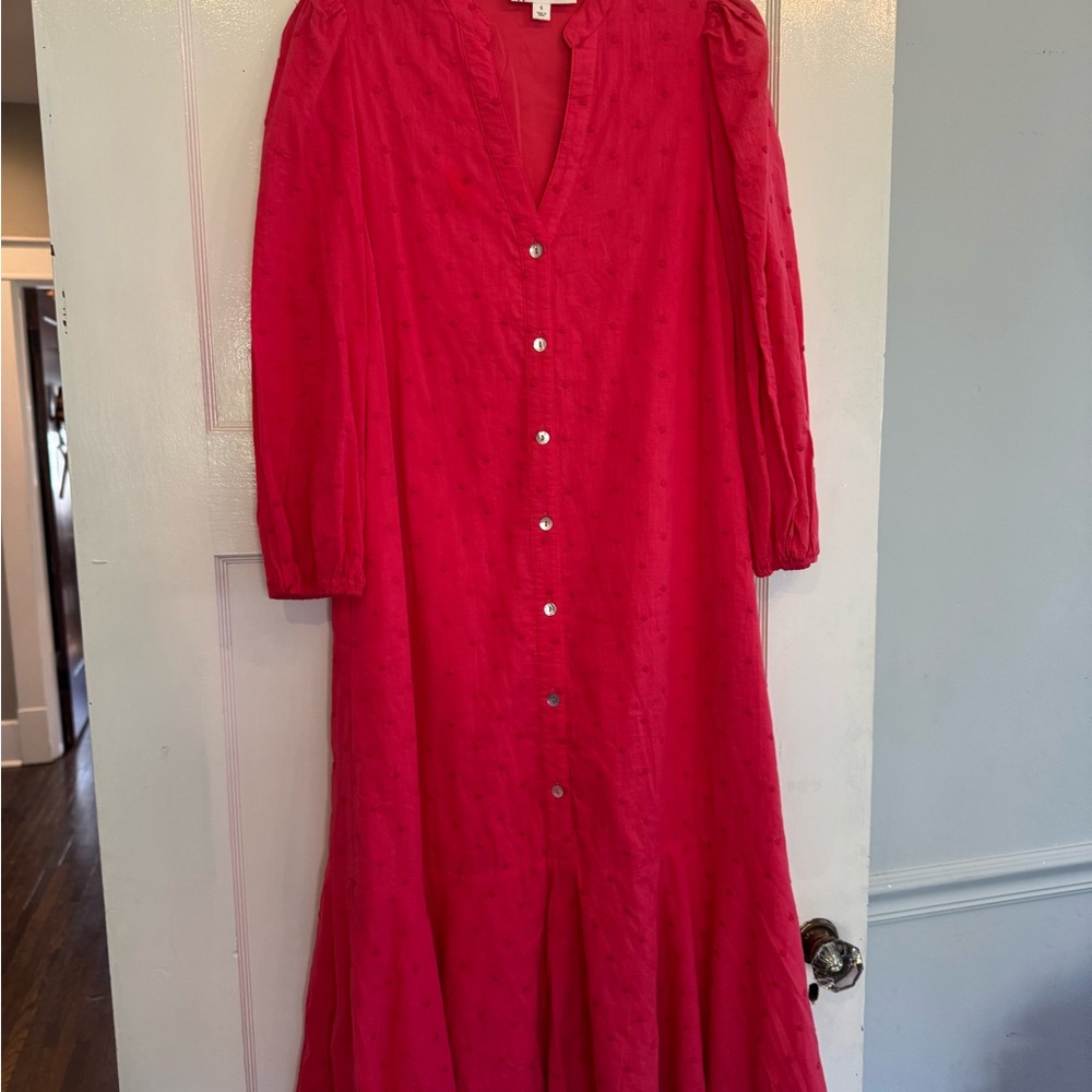Pomander Place Vibrant Red Long Sleeve Dress